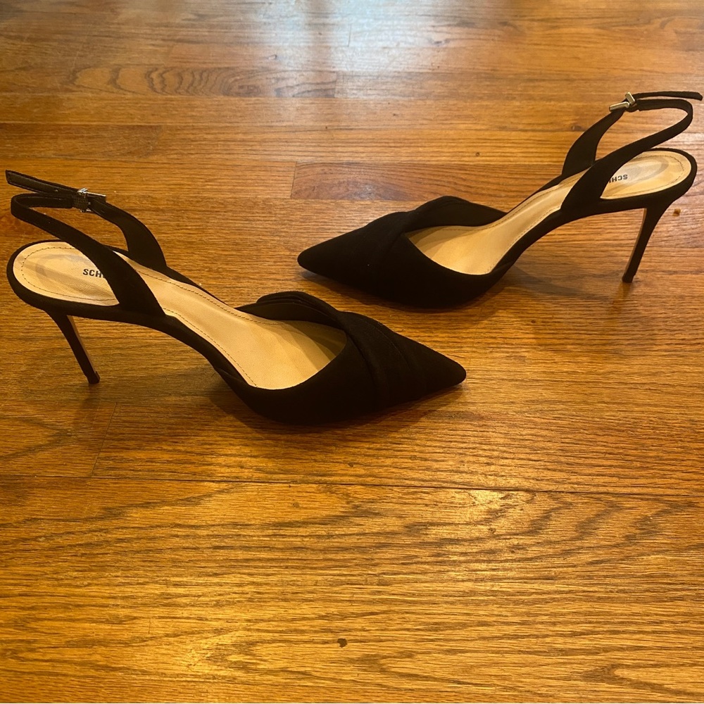 Schutz black suede pointy heel - Picture 3 of 6